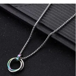 kazare Rhodium-Plated Circular Pendants with Chains image 4