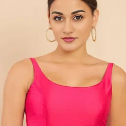 Mitera Round Neck Sleeveless Saree Blouse-picture-11