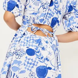 max Abstract A-Line Square Neck Dress image 5