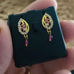 OM KRISHIV COLLECTION Teardrop Shaped Drop Earrings-image-93