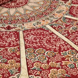 BED-SHEET.COM Off White & Red Printed Pure Cotton 280 TC King Bedsheet Set 2.74 m x 2.54 m image 3