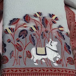 Peachmode Printed Pure Cotton Unstitched Dress Material image 3