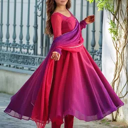 Aaghnya Women Viscose Rayon Solid Kurta Sets-image-14