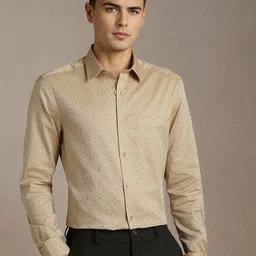 Louis Philippe Floral Printed Spread Collar Cotton Formal Shirt-picture-13