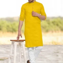 ANUJ FASHION Men Solid Straight Kurtas-picture-17
