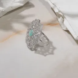 Niska Cubic-Zirconia Studded Finger Ring image 5