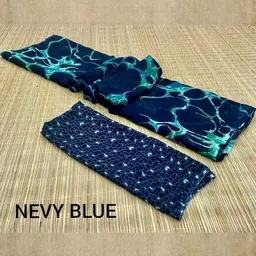 KANOODA Abstract Printed Saree With Blouse Piece-image-0