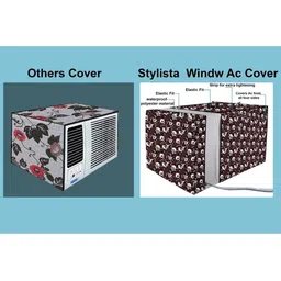 Stylista Brown Printed Waterproof Air Conditioner Covers image 4