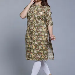 Mahruchi Textile Floral Printed Pure Cotton Kurti image 3