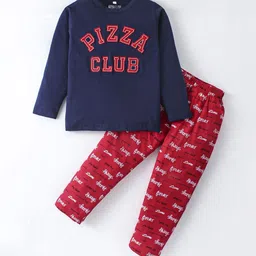 Nite Flite Girls Typography Printed Pure Cotton Night suit-image-53