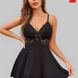 Broiden Women Pack Of 2 Shoulder Straps Self Design Baby Doll with Asymmetric-picture-14