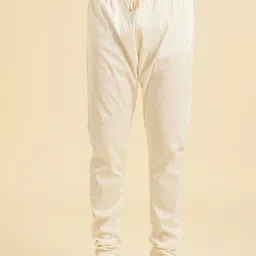 Manyavar Adults-Men Woven Design Embroidered Kurta with Churidar image 3