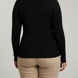 DELAN Women Ribbed Woollen Pullover image 3