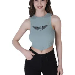 SZN Women Ribbed Sleeveless Corset Crop Tops-picture-12