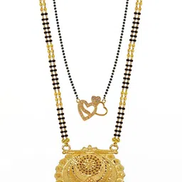 Bhanu diam Gold-Plated Brass Mangalsutra-picture-32