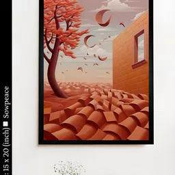 SOWPEACE Brown & Black 1 Piece Canvas Abstract Wall Photographs-image-61