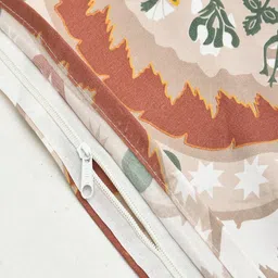 Myntra Elegant Homes Maharaja Maroon & White Printed Single-Size Duvet Cover With Zipper image 3