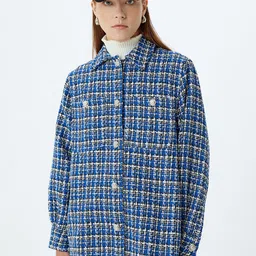 Koton Women Geometric Bomber Jacket-image-31