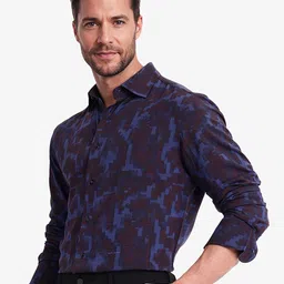 RARE RABBIT Men Comfort Opaque Printed Casual Shirt image 4