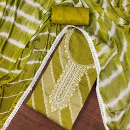 SAINOOR Floral Woven Design Semi-Stitched Dress Material-image-27