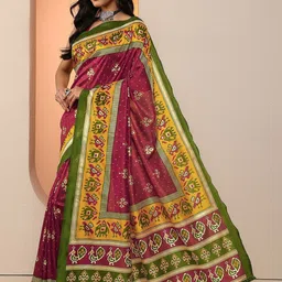 Libas Ethnic Motifs Silk Blend Saree image 4