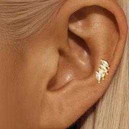 Goldnera Brass-Plated Cubic Zirconia Geometric Shaped Korean Stud-image-22