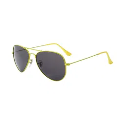 Ted Smith Unisex Black Lens & Green Aviator Sunglasses with image 4
