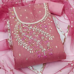 sainoor SAINOOREmbellished Woven Design Semi-Stitched Dress Material-picture-33