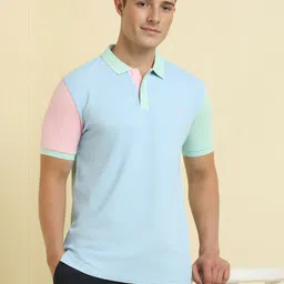Allen Solly Men Colourblocked Polo Collar Pockets T-shirt-picture-23