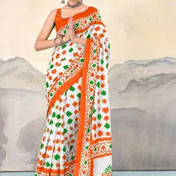 KALINI Colourblocked Designer Block Print Saree-picture-27