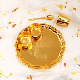 Archies 5 Pieces Premium Pooja Thali Set-picture-33