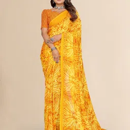 Moda Rapido Floral Poly Georgette Saree-picture-26