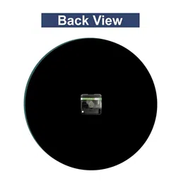 QEZNEF Black Solid Geometric Traditional Wall Clock image 2