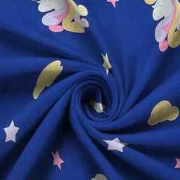 WEAVE AND DECOR Navy Blue Microfiber 300 TC King Bedsheet with 2 Pillow Covers 90"x90" image 4