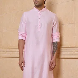 Tasva Men Solid Kurta with Trousers-image-78