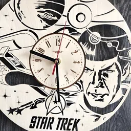 QEZNEF Beige Analogue Traditional Wooden Wall Clock-image-63