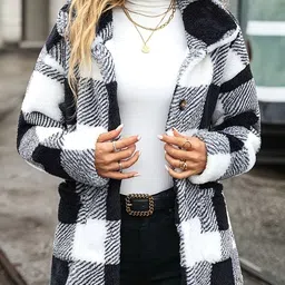 Oh Rare Women Checked Lightweight Woven Jacket-image-42