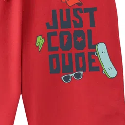 KAVEE Boys Printed Cotton Mid-Rise Bio-Washed Joggers image 2