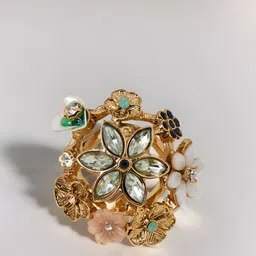 Accessorize Stones Studded Floral Bouquet Ring-picture-20