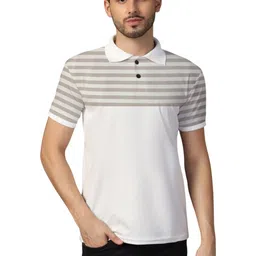BEYOU FASHION Men Striped Polo Collar T-shirt-picture-30