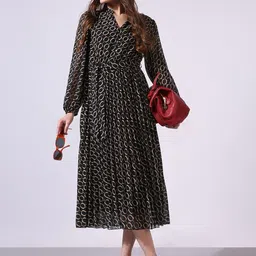 Vero Moda Print Bishop Sleeve Fit & Flare Midi Dress-image-39