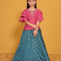 Maybell Girls Embroidered Ready to Wear Lehenga &-picture-18