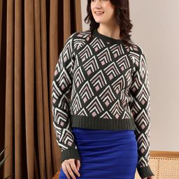 Stylecast X Kotty Women Self Design Pullover-picture-41