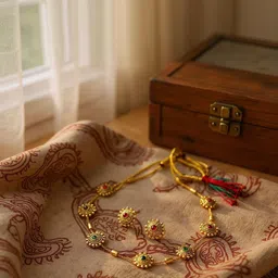 ANTIQUE JEWELLERY Gold Plated Artificial Stones Jewellery Set image 2