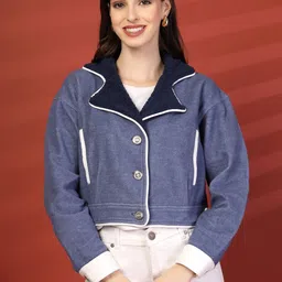 plusS Women Fleece Open Front Jacket-image-89