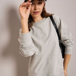 SASSAFRAS BASICS Women Round Neck Long Sleeves Oversized Sweatshirt-picture-14