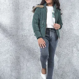 Crimsoune Club Girls Skinny Fit Mid-Rise Light Fade Jeans image 2