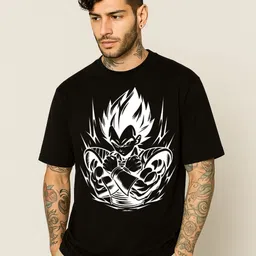 Be Crazy Graphic Printed Round Neck Drop-Shoulder Sleeves Oversized Cotton T-shirt-picture-35