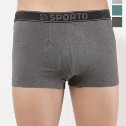 Sporto by Macho Pack Of 4 Mid Rise Trunks M1022_A1-CH1-G1-Prt1-L-picture-33