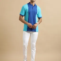 ECOLINE Clothing Men Antimicrobial Colourblocked Polo Collar T-shirt image 5